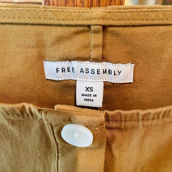 Free Assembly women’s flutter sleeve button top organic cotton SZ XS brown - Picture 6 of 9